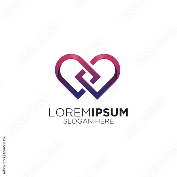 Obraz love that binds logo design