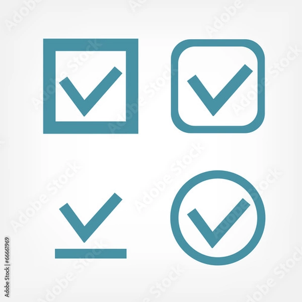 Obraz Check mark flat icons