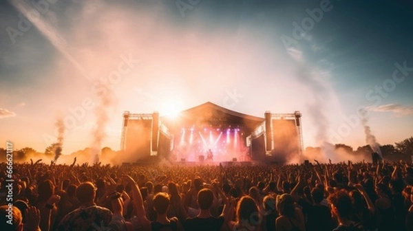 Obraz A music festival stage