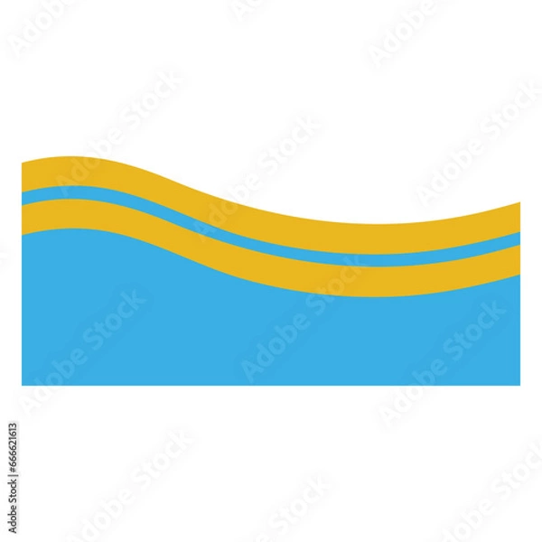 Fototapeta Wavy Gold Banner Header
