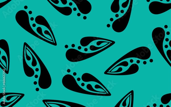 Fototapeta Floral ornamental seamless pattern abstract modern leaf art design gradient background for wallpaper textile fabric paper print