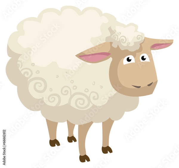 Obraz Cute cartoon sheep