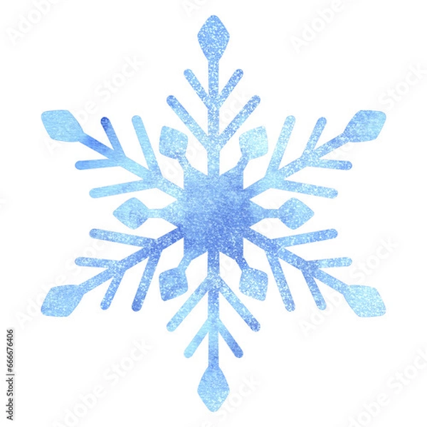 Obraz Blue Glitter Snowflake 3