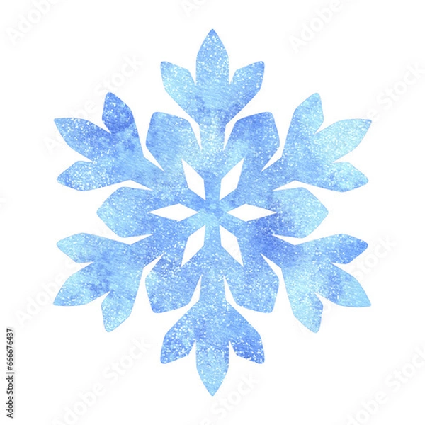 Obraz Blue Glitter Snowflake 4