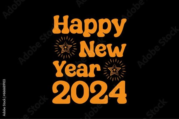 Fototapeta new year t-shirt design templet