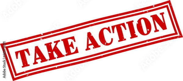 Obraz Take action square grunge rubber stamp