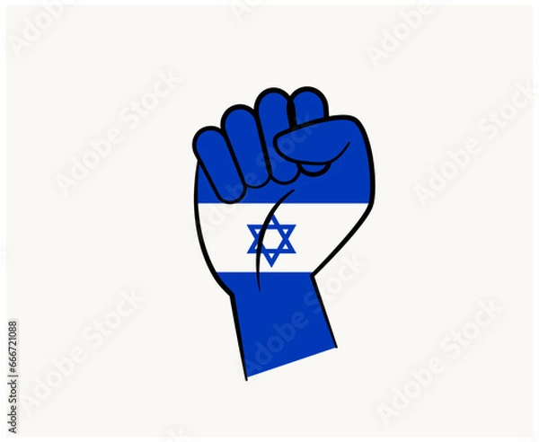 Fototapeta Israel Hand Emblem Flag Middle East country Symbol Abstract Vector Design