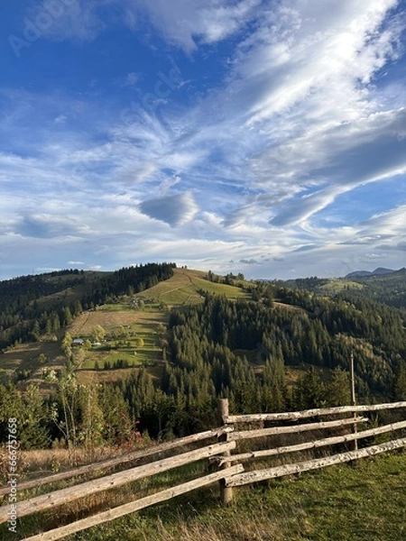 Obraz landscape with fence