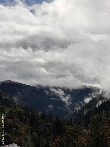 Obraz clouds over the mountains