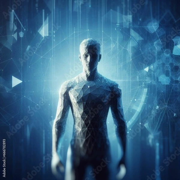 Fototapeta a digital man. IA Generativa