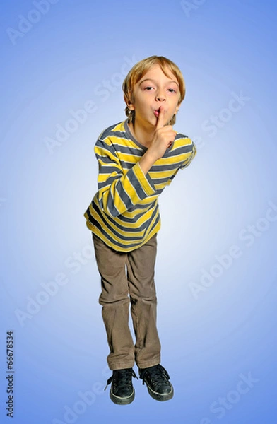 Obraz Isolated young boy