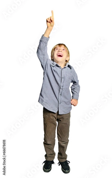 Obraz Isolated young boy