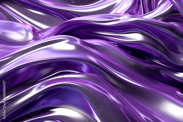 Fototapeta Background Liquid Metal. Fluid metal curve shape. Abstract waves. Wavy gradient holographic iridescent foil. Multicolored vivid wallpaper.