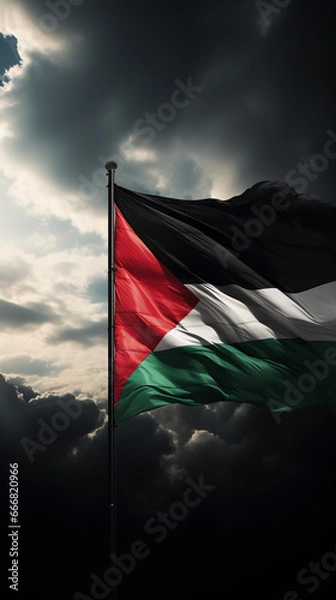 Fototapeta Plaestinian Flag - AI Generated