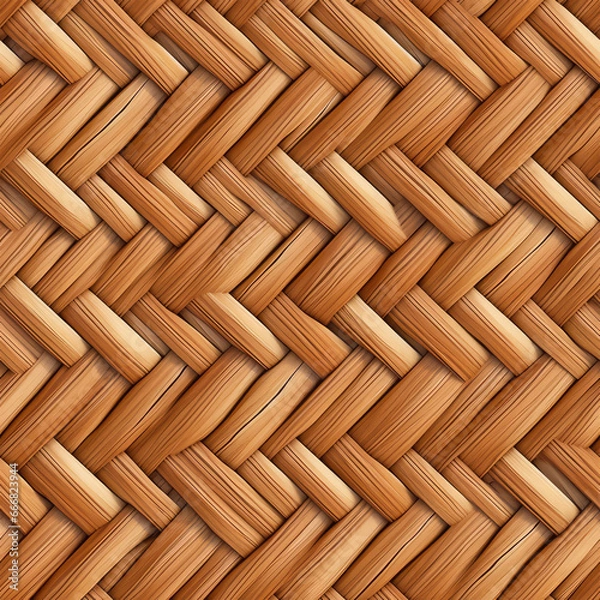Fototapeta Symmetrical Rattan Weave Pattern