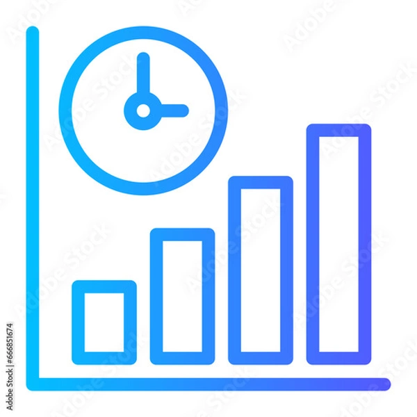 Fototapeta stats gradient icon