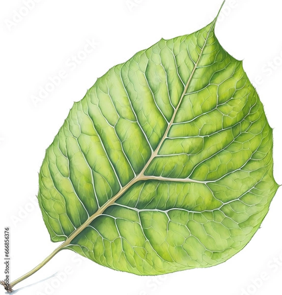 Obraz green leaf isolated on white