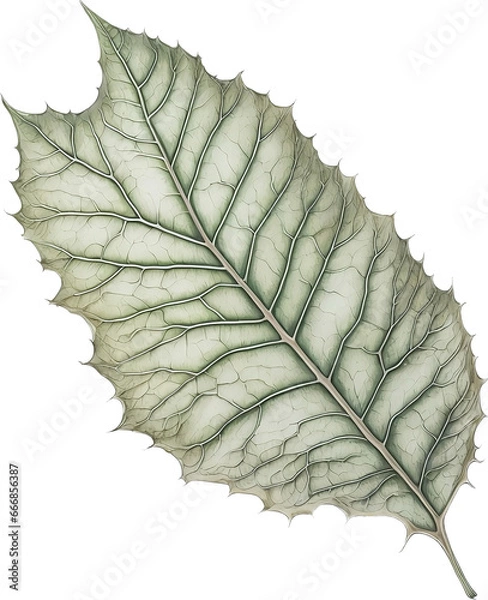 Obraz A gray green leaf 