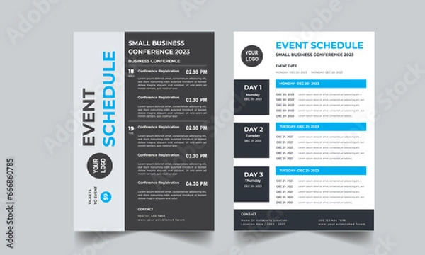 Obraz Event Schedule