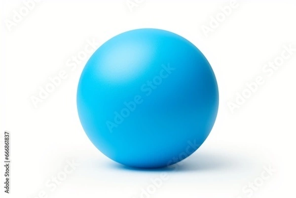 Fototapeta Blue Ball isolated on a White background : Generative AI