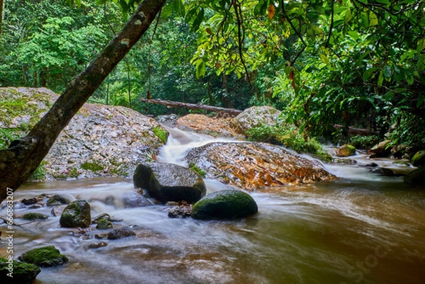 Obraz Natural water stream and rocks