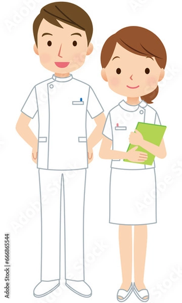 Fototapeta 医療スタッフ　医師　看護師　男女