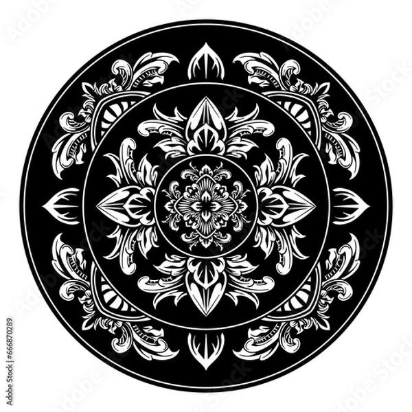 Obraz the template mandala pattern for decorative rosette stock