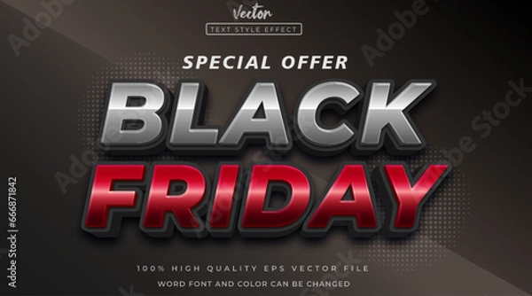 Fototapeta Black friday editable text effect