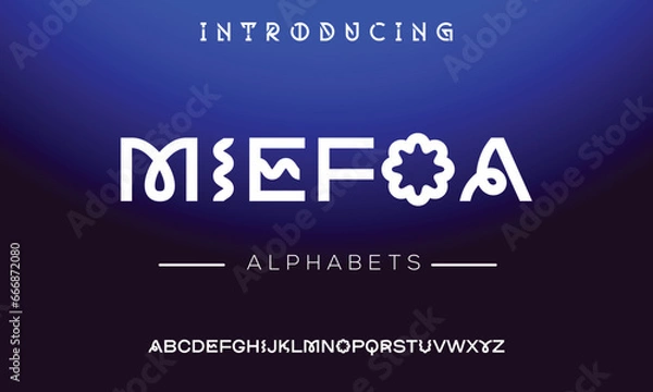 Fototapeta Lettering Fashion Designs. Modern elegant alphabet letters font and number. Minimalist typography fonts regular, typeface uppercase and lowercase.