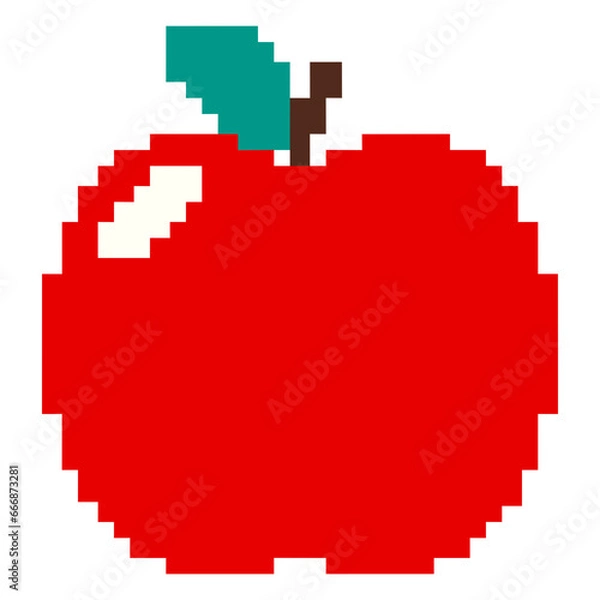 Obraz Apple illustration pixel vector