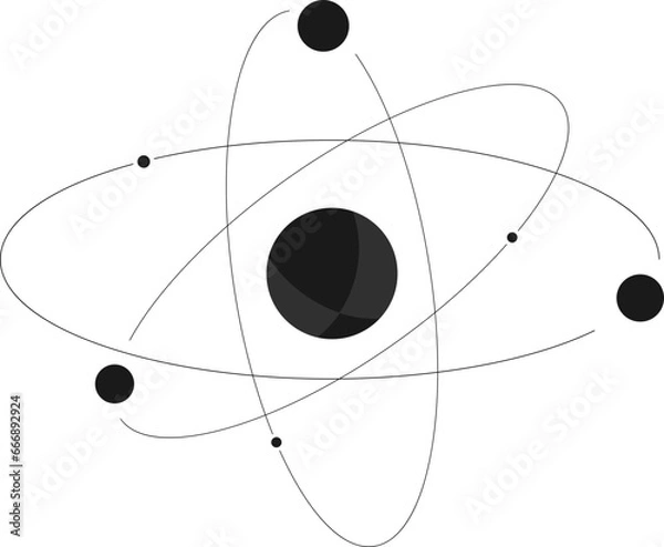 Obraz 양자 원자 회전 벡터 일러스트