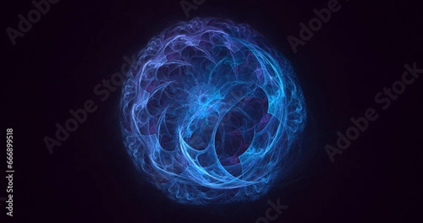 Fototapeta 3D manual rendering abstract circle light background
