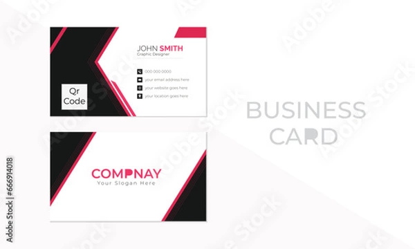 Fototapeta Simple creative business card layout. Adobe illustrator.