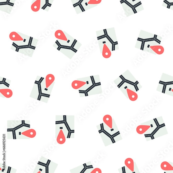 Fototapeta Map seamless pattern. Suitable for backgrounds, wallpapers, fabrics, textiles, wrapping papers, printed materials, and many more.