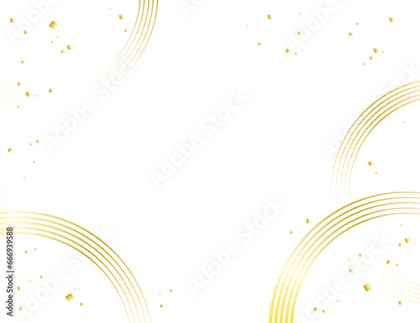 Fototapeta 金色の円と金箔のシンプルなイラスト素材 ベクター 水紋 お正月 和風