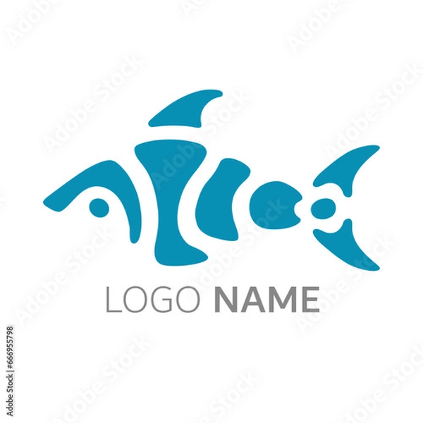 Fototapeta abstract fish logotype