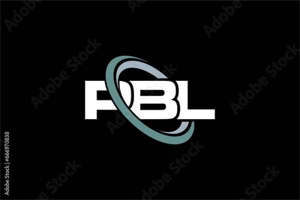 Obraz PBL creative letter logo design vector icon illustration