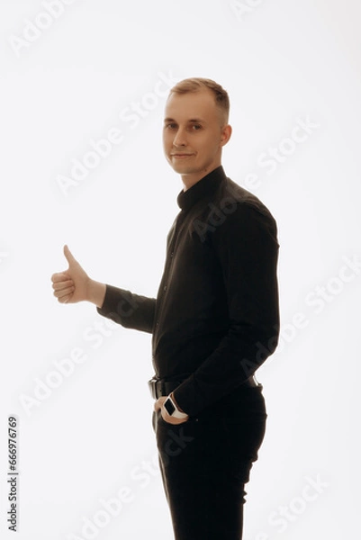 Obraz businessman on a white background