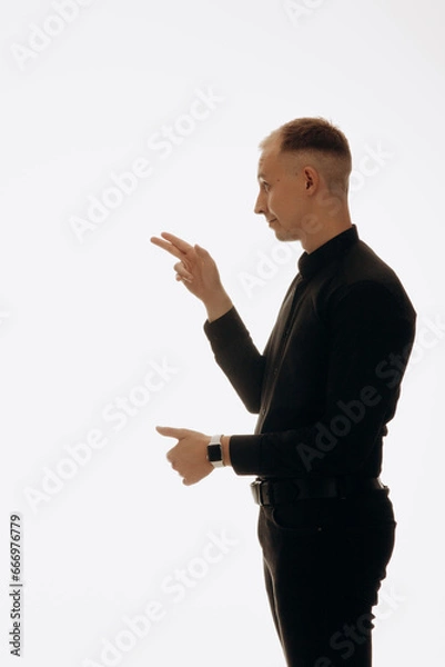Obraz businessman on a white background