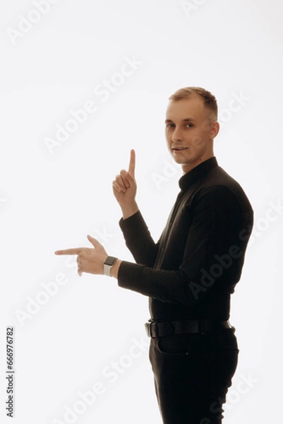 Obraz businessman on a white background