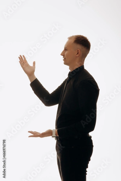 Obraz businessman on a white background