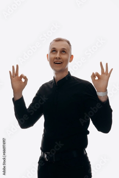 Obraz businessman on a white background