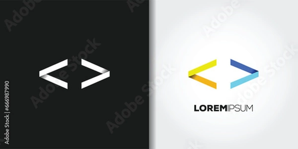 Fototapeta coding logo