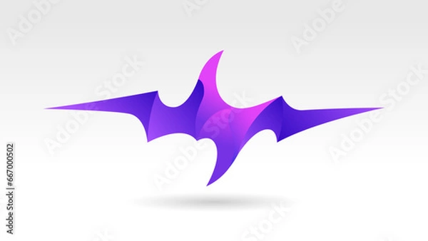 Fototapeta Wave graphic elements abstract vector illustration background