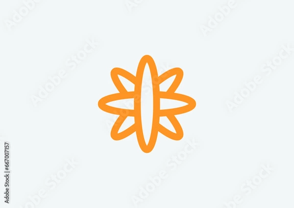 Obraz abstract floral design | abstract logo design | physics Logo | Flower logo