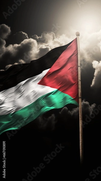 Fototapeta Palestinian Flag - AI Generated