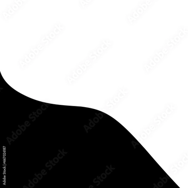 Fototapeta Black abstract curve shape