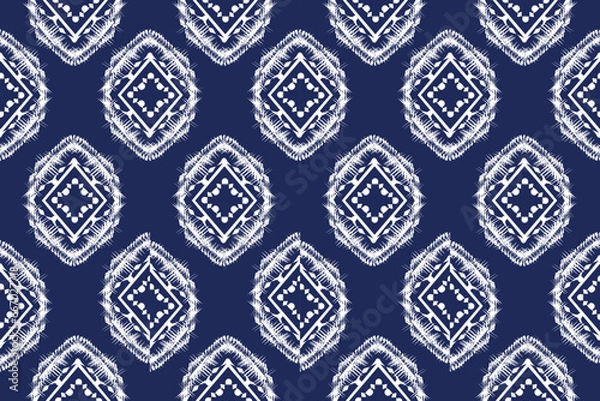 Fototapeta Geometric ethnic pattern embroidery design for background or wallpaper and clothing. Aztec style abstract vector illustration.design for texture,fabric,decoration.
