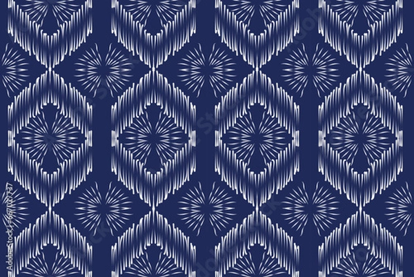 Fototapeta Geometric ethnic pattern embroidery design for background or wallpaper and clothing. Aztec style abstract vector illustration.design for texture,fabric,decoration.
