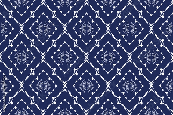 Fototapeta Geometric ethnic pattern embroidery design for background or wallpaper and clothing. Aztec style abstract vector illustration.design for texture,fabric,decoration.
